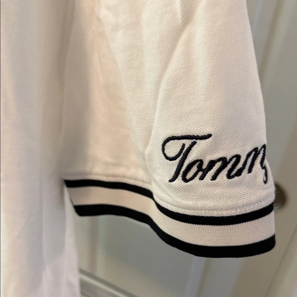 Tommy Hilfiger White Polo Shirt with Red and Blue Accents - Picture 3 of 5